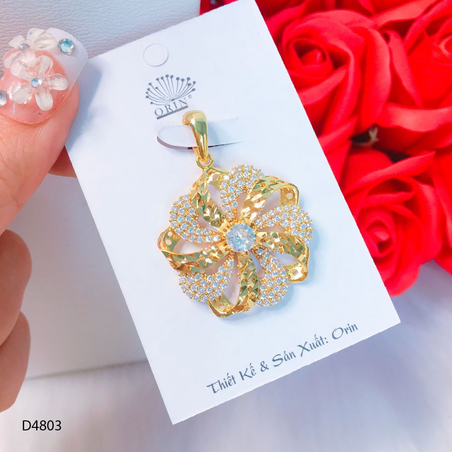 Mặt dây chuyền nữ , mặt hoa thiết kế cao cấp Orin D4803