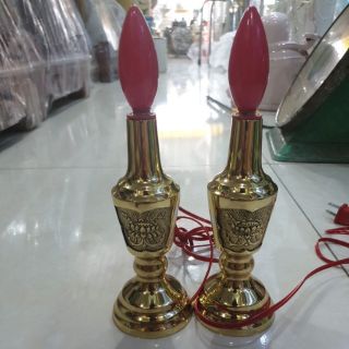 Cặp đèn đồng cao 22cm