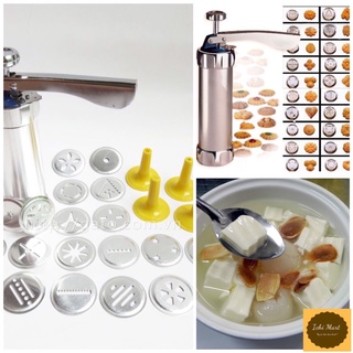 Bộ cookies press inox 20 mặt, bộ tạo hình hoa văn đẹp mắt cho bánh quy,khuôn bánh quy