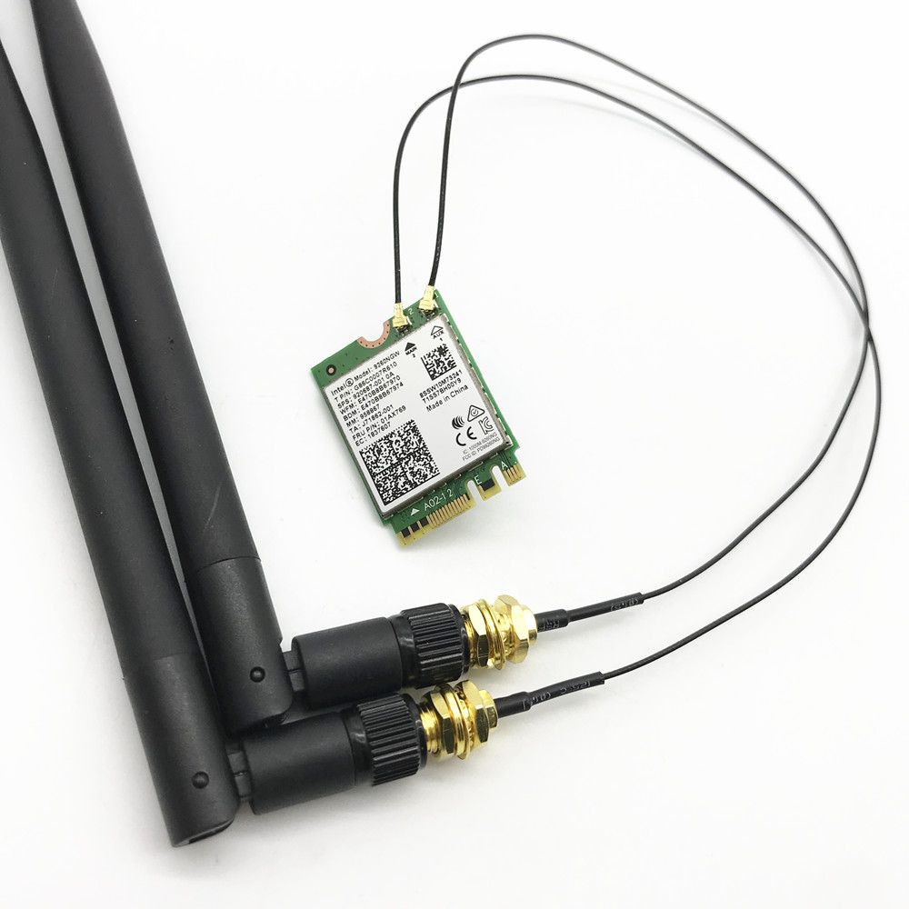 CARD WIFI BLUTOOTH INTEL 7265AC, 8260AC, 9260AC, AX201AC DÀNH CHO MÁY TÍNH ĐỂ BÀN CÓ CỔNG M.2 WIFI N