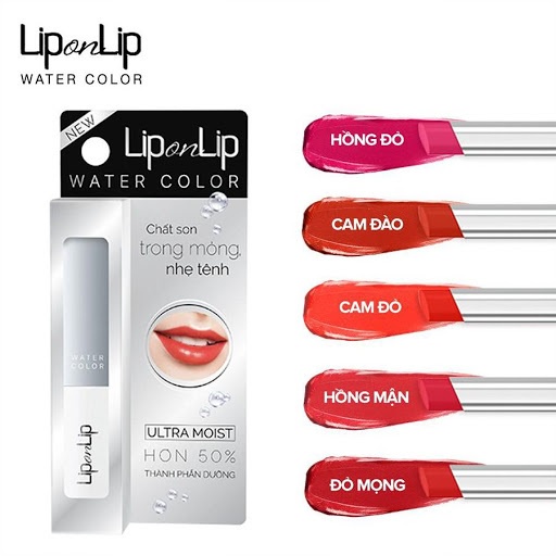 (thanh lý HSD 12/2022) Son trang điểm dưỡng tối ưu Lip On Lip Water Color 2.2g