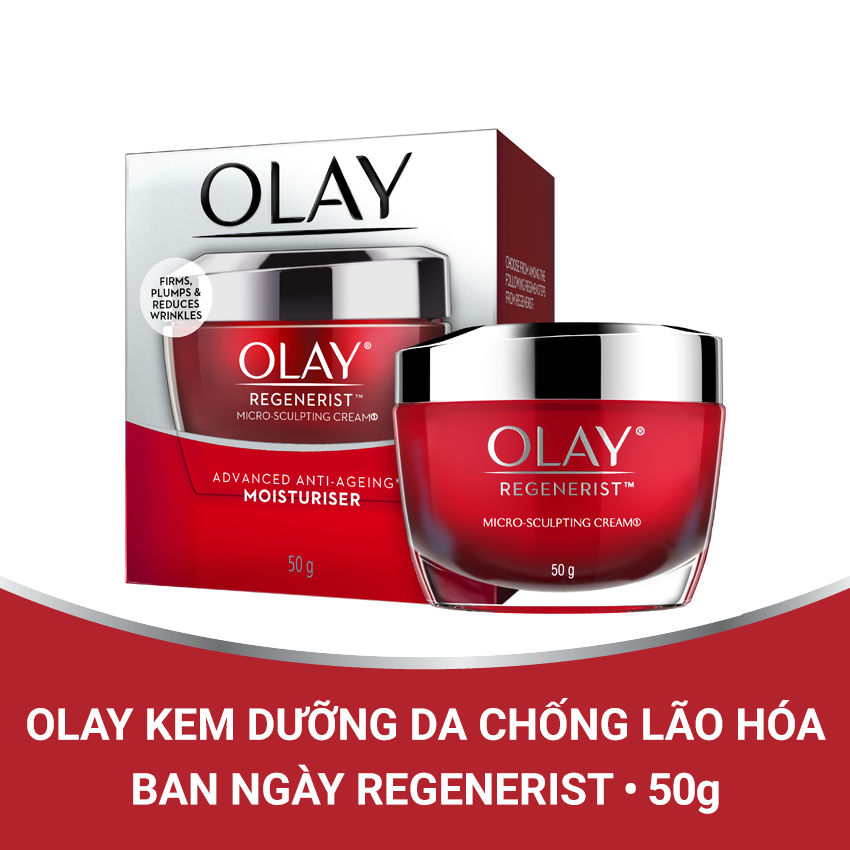 [HB GIFT] Kem Dưỡng Ẩm Ban Ngày Căng Mướt, Sáng Khỏe &amp; Ngừa Lão Hóa OLAY REGENERIST 50G