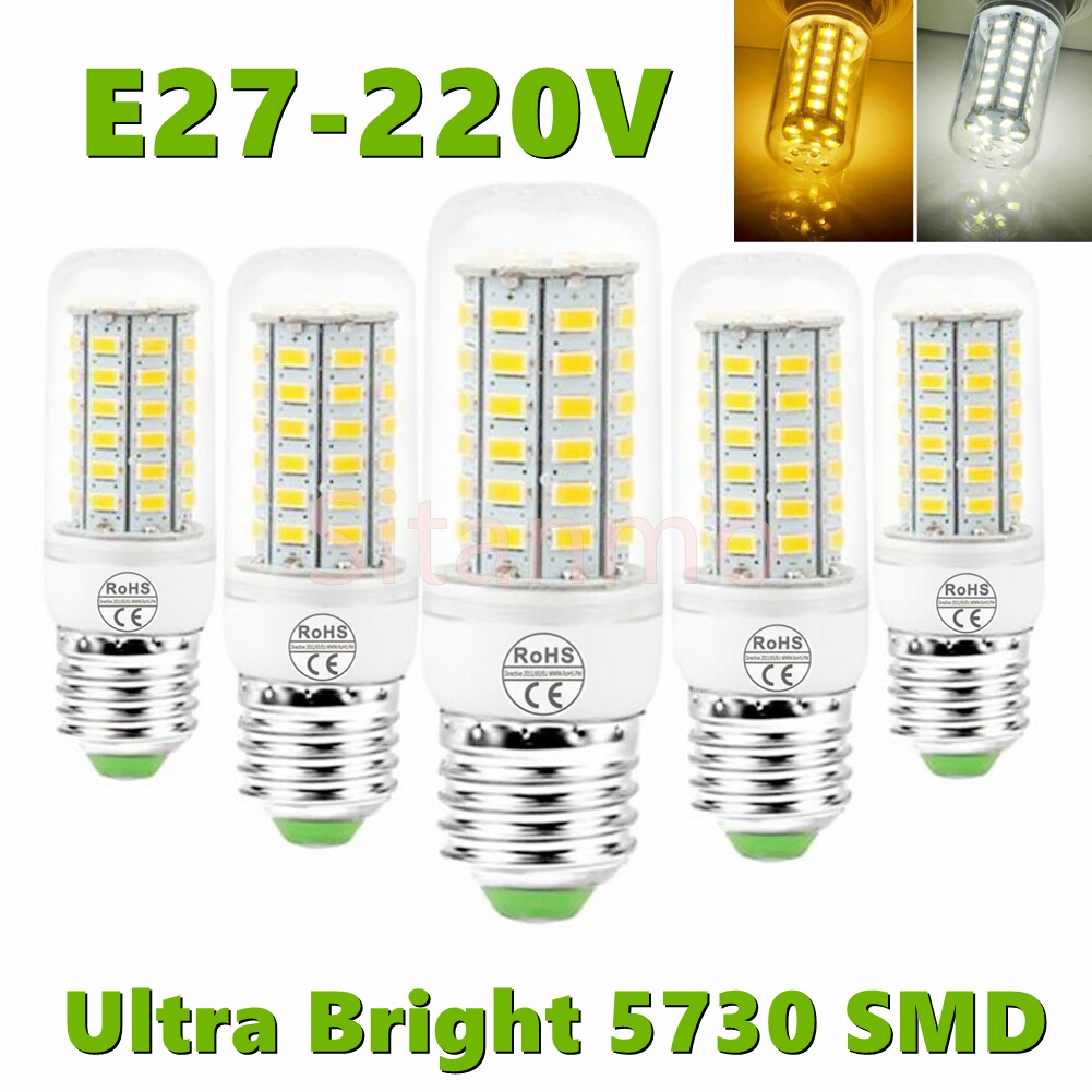 Bóng Đèn Led 5730 SMD E27 220V Tiết Kiệm Năng Lượng