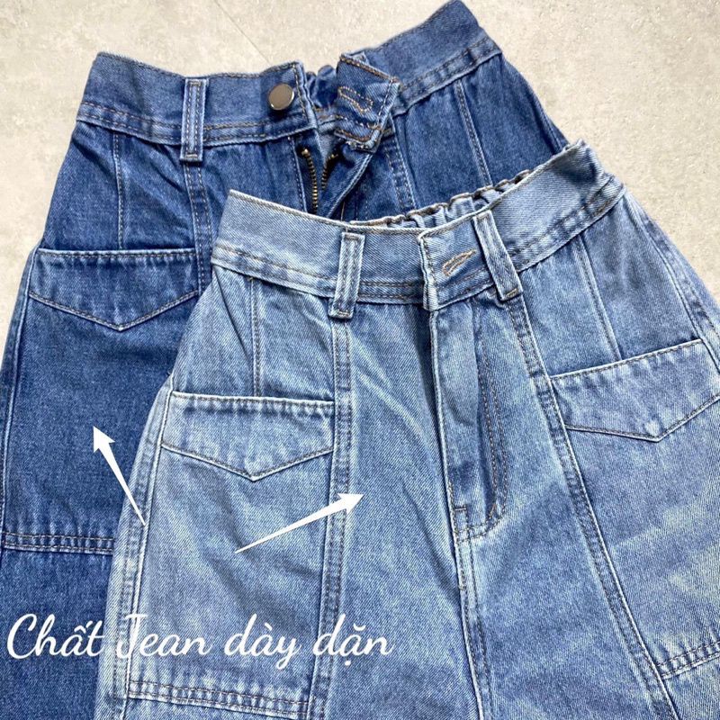 Quần Jeans baggy lưng cao tôn dáng Q8