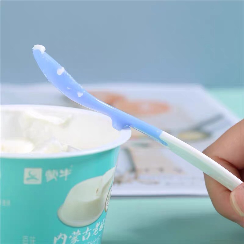 Thìa ăn dặm silicon cảm biến nhiệt độ. 1 sét 2 chiếc