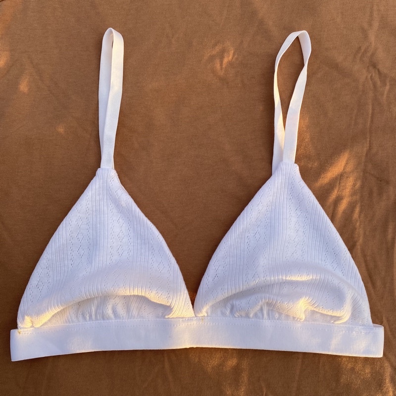 Áo lót bra cotton nữ không gọng mút mỏng họa tiết đáng yêu xinh xắn cotton thấm hút tốt _ eriscos