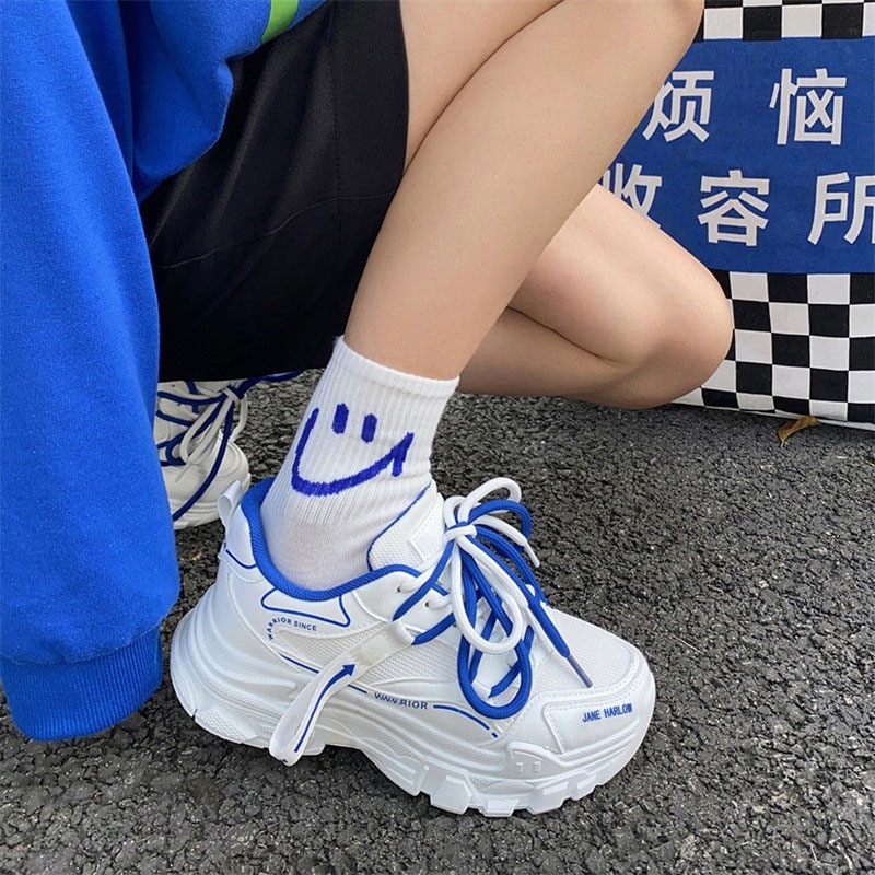 Giày sneaker RENBEN đế dày phối lưới thoáng khí thời trang mùa hè 2022 mới