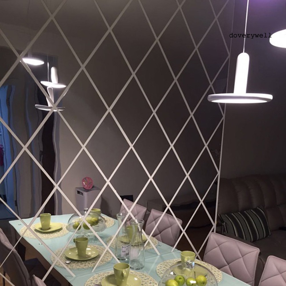 17 / 32 / 58 Miếng Gương Dán Tường Chống Thấm Nước