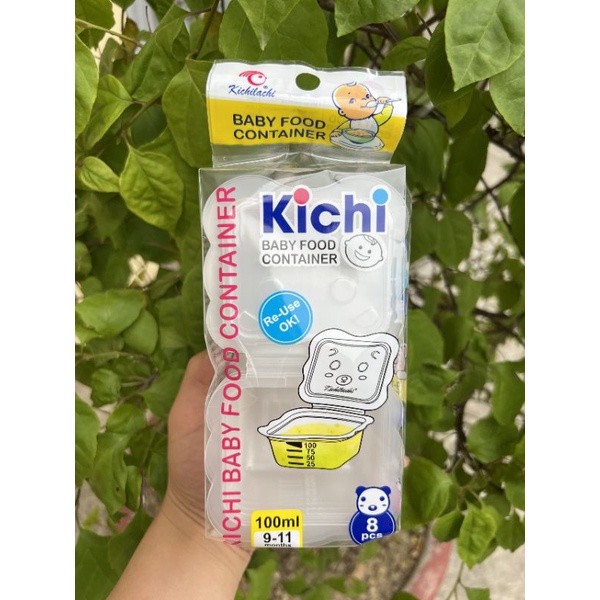 (Sét 8 Khay) Trữ Đông Đồ Ăn Dặm, Nước Daisi KICHI Thuận Tiện Cho Mẹ Nhiều Dung Tích