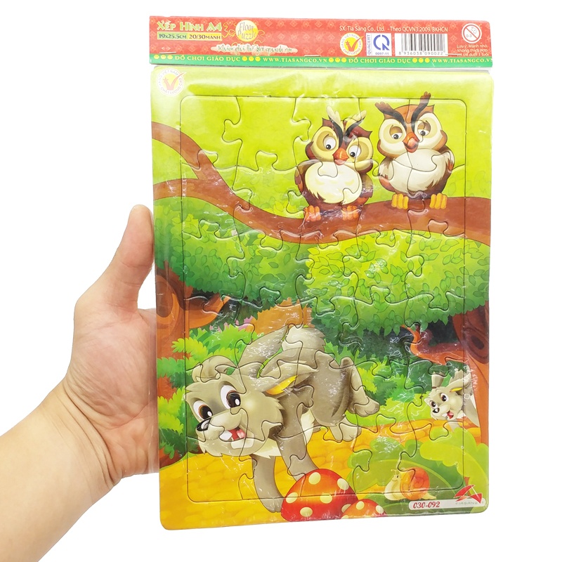 Tranh Xếp Hình A4 30 Mảnh - Thỏ Rượt Bắt 030-092