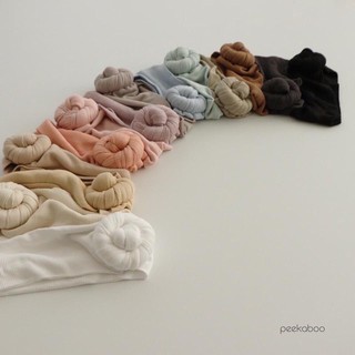 Turban/mũ cột chóp gân trơn #peekaboo 2021 cho bé