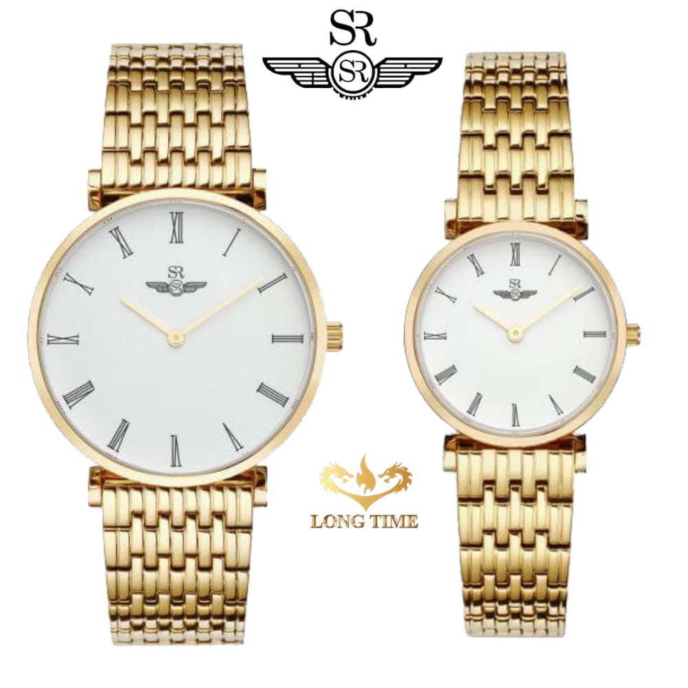 Đồng hồ nam nữ SRWATCH Classic SG8702.1402 &amp; SL8702.1402 Mặt kính Sapphire Chống trầ