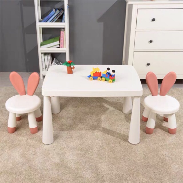 Set bàn ghế hình tai thỏ