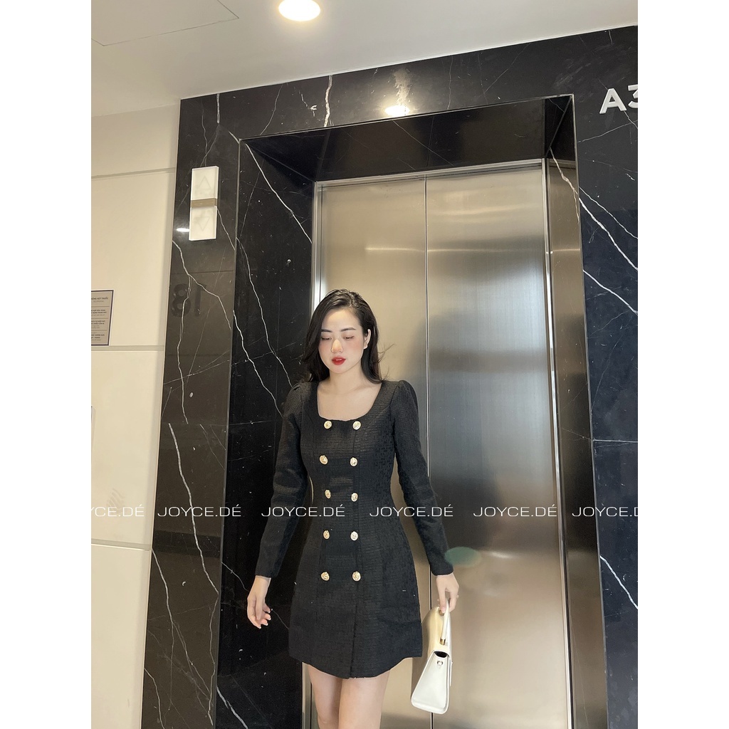 Váy dạ Tweed trắng cổ trễ siêu dễ thương | BigBuy360 - bigbuy360.vn