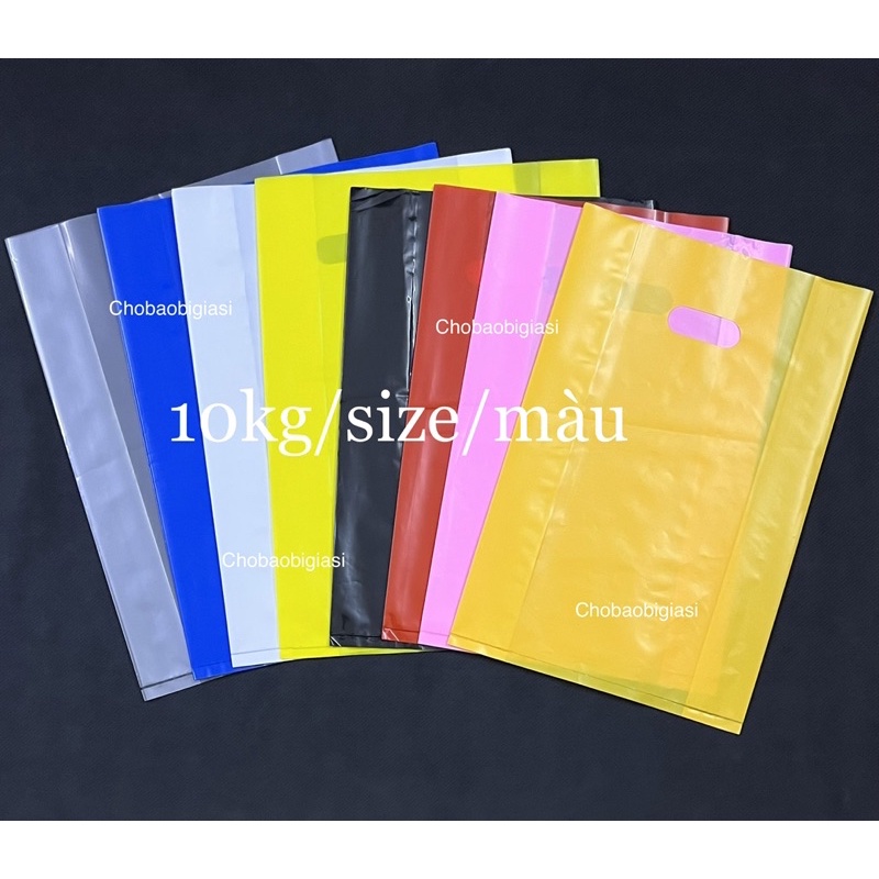 {Giá sỉ 10kg/size} Túi PE xoài màu bóng dẻo dai đủ màu - đủ size, hàng chất lượng loại 1 (SP y hình)