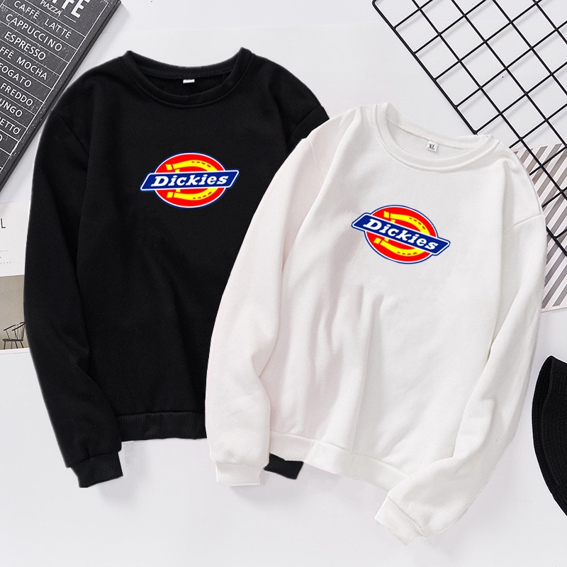 DICKIES Áo Thun Tay Dài In Họa Tiết Dickiies Dáng Rộng Dày Dặn Thời Trang Thu Đông Cho Nam Và Nữ