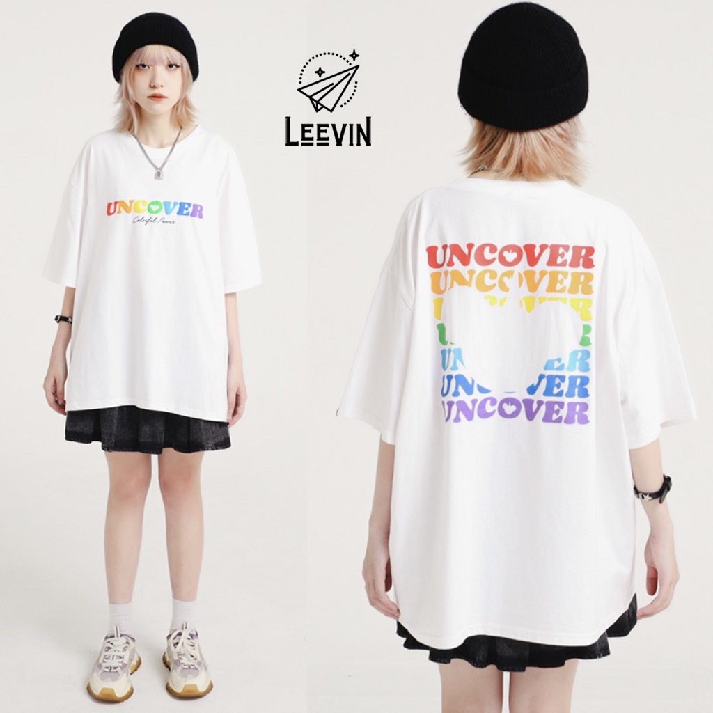 Áo Thun Nam Nữ UNCOVER Form Rộng Unisex - Kiểu áo form rộng tay lỡ Local Brand Leevin Store