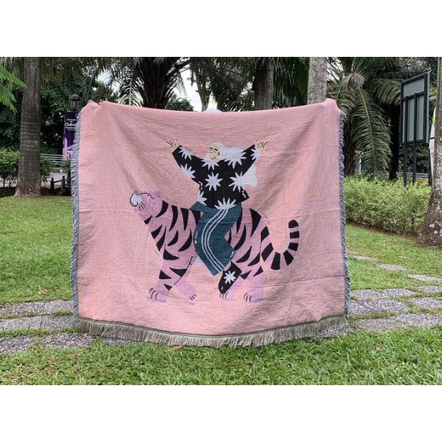 ORDERl link tổng hợp ảnh Thảm treo tường họa tiết vintage chăn trải shopha chống bụi, phong cách boho vintage freestyle
