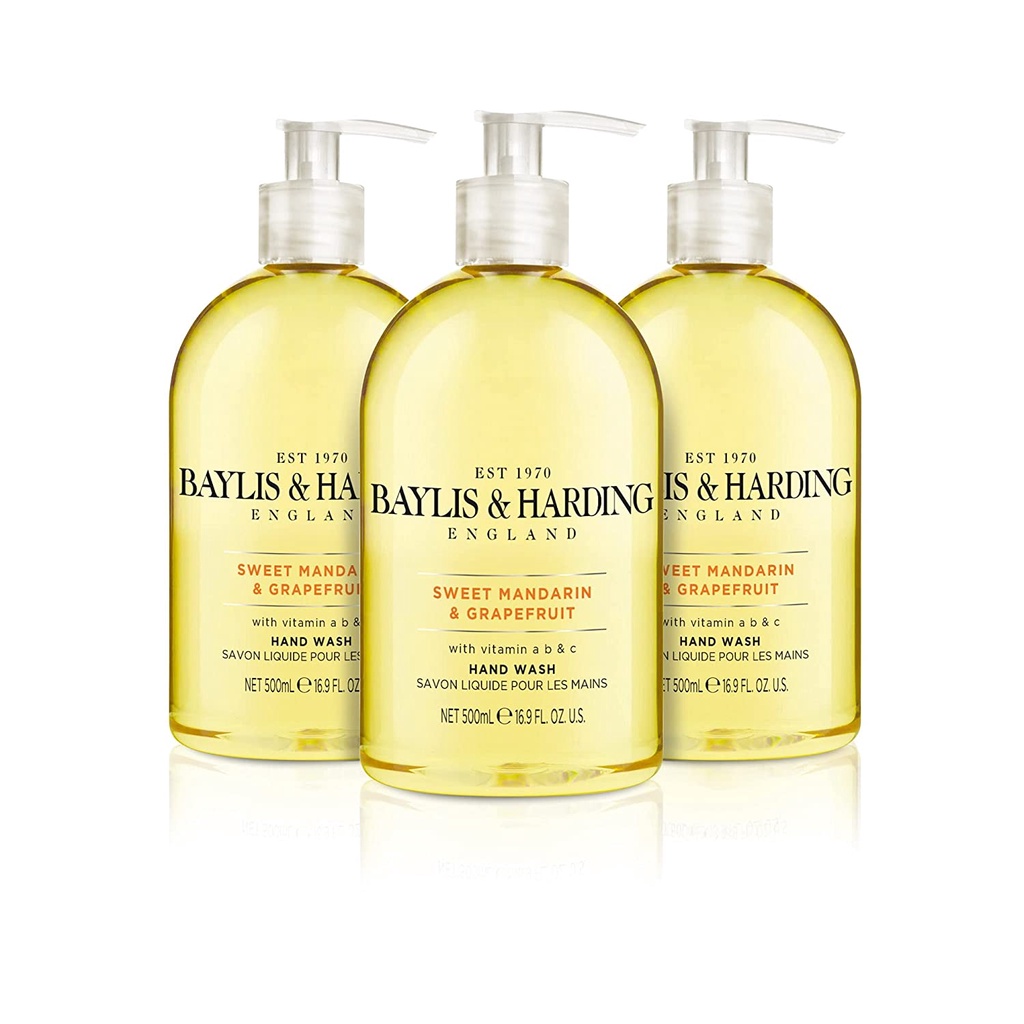 Nước rửa tay Baylis&amp;Harding Sweet Mandarin&amp;Grapefruit hương quýt &amp;bưởi ngọt ngào chứa chiết xuất vitamin A, B và C500ml