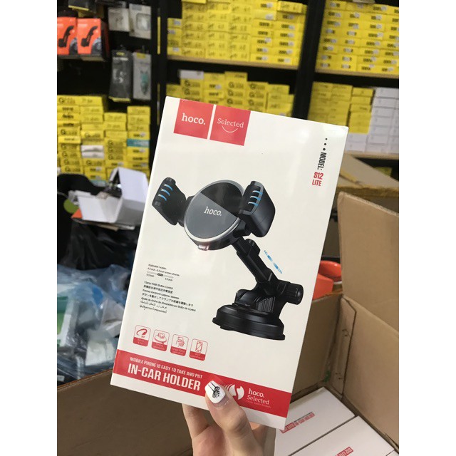 Đỡ điện thoại trên ô tô cao cấp Hoco S6 lite