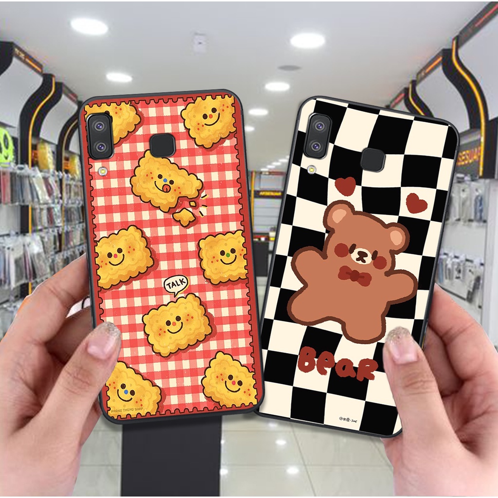 Ốp Samsung A8 star / A9 star in hình kẻ caro , trái tim , bánh quy cute siêu đẹp