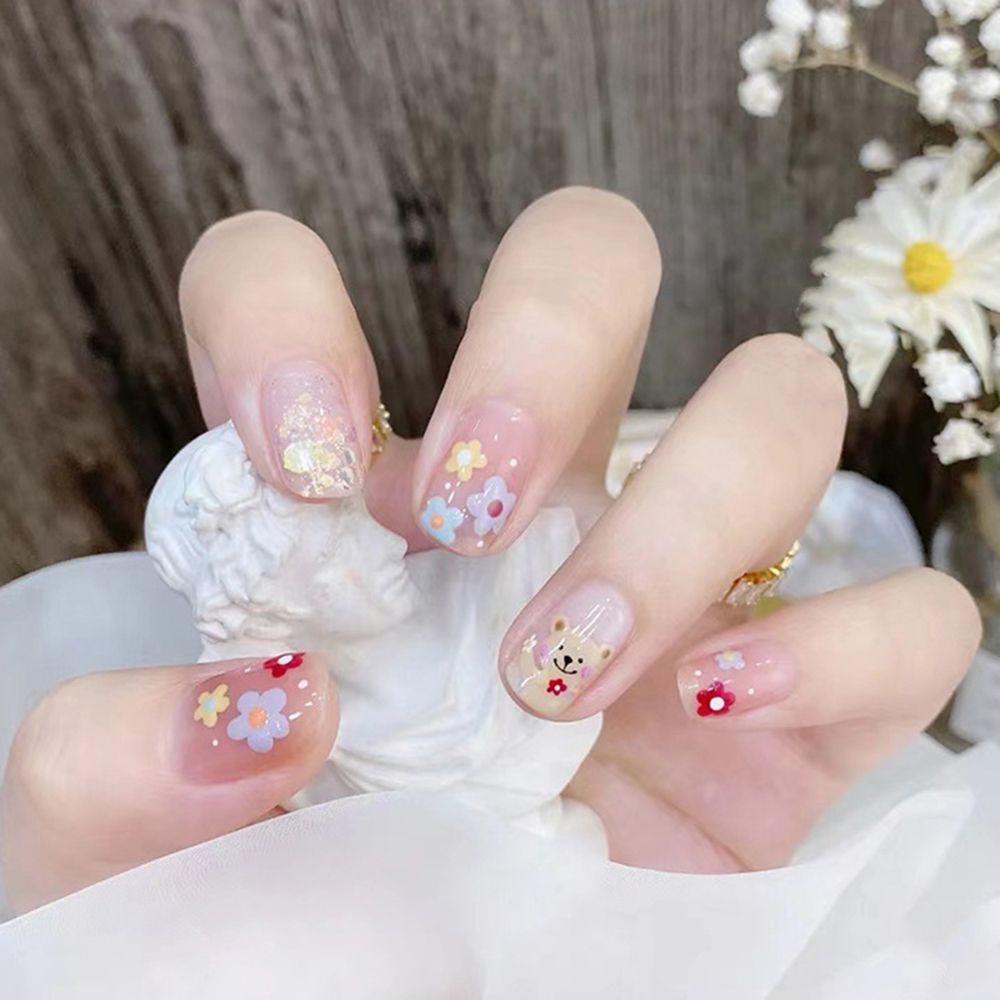 Bộ Móng Tay Giả Ngắn Che Phủ Toàn Diện