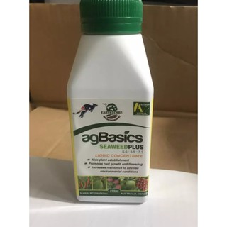 Phân bón hỗn hợp NPK agBasics Seaweed Plus chai 250ml nhập khẩu Úc.