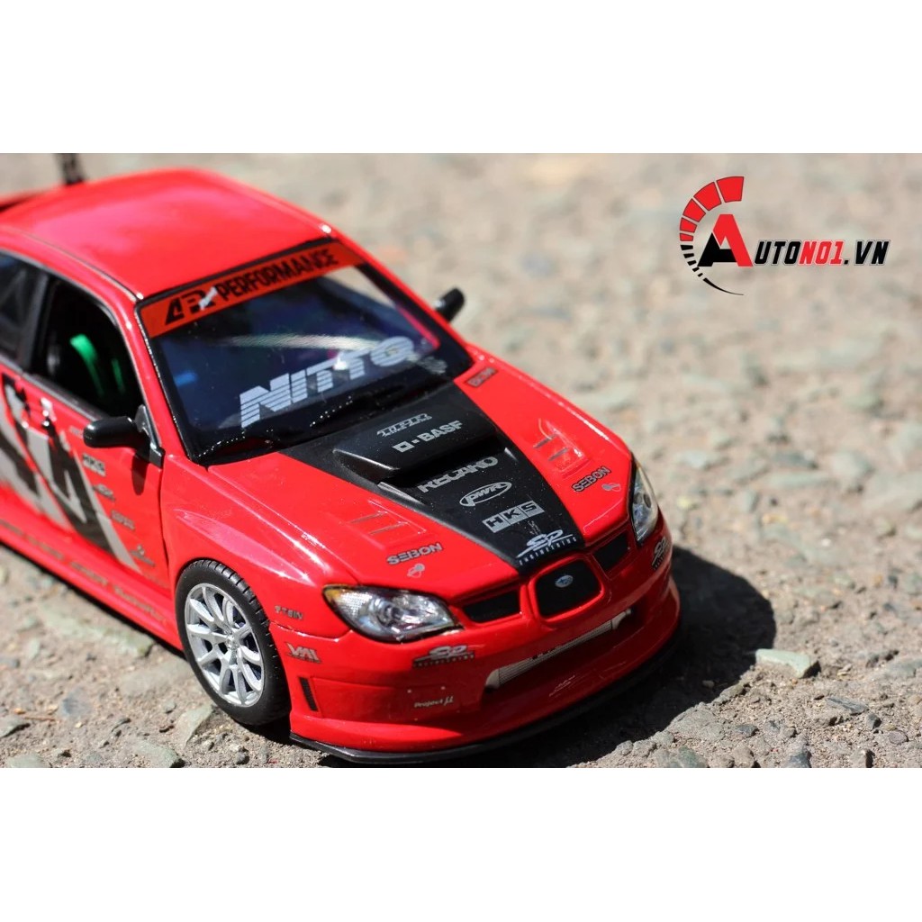 MÔ HÌNH XE SUBARU APR IMPREZA PERFORMANCE RED 1:24 WELLY 5838