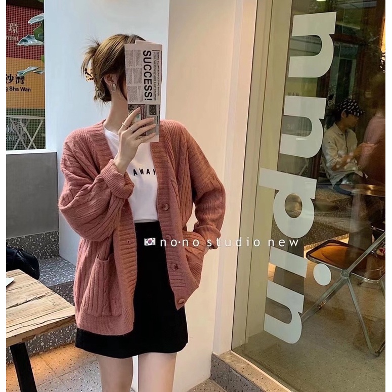 Áo khoác len cardigan vặn thừng LEN clothing 7619