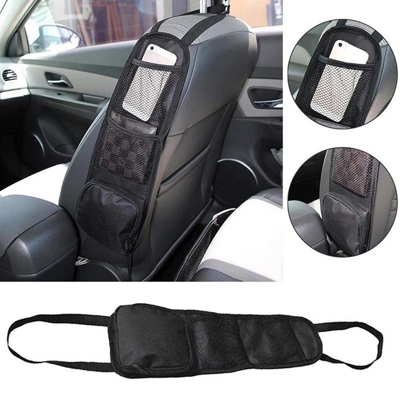 Túi Lưới Đựng Đồ Đa Năng Màu Đen Gắn Bên Hông Ghế Xe Hơi