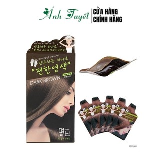 [ LẺ 1 GÓI ]Thuốc nhuộm tóc phủ bạc thảo dược Pyeonan Hàn Quốc