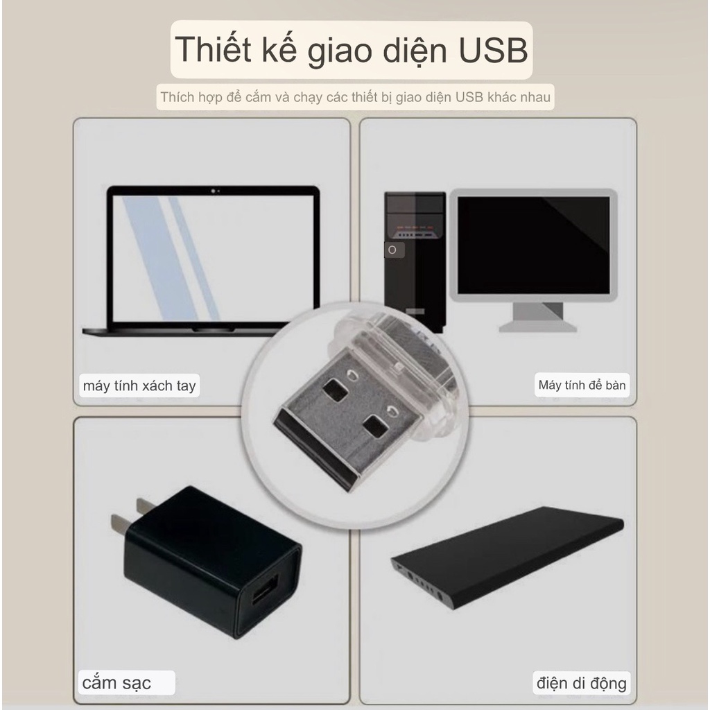 Đèn led usb thanh 8 bóng , 24 bóng siêu sáng cắm cổng USB - DTM Store