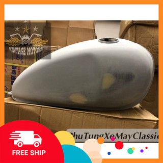 [ĐỘC] BÌNH XĂNG XE MÁY ĐỘ CLASSIC - Bình Xăng Độ kiểu dáng Triump đủ nắp khóa xăng theo bộ -PTVT