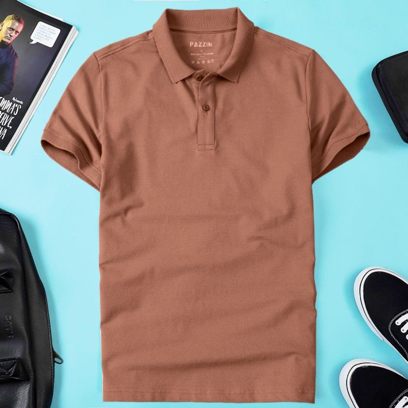 Áo thun nam trơn vải cá sấu cotton cao cấp | BigBuy360 - bigbuy360.vn