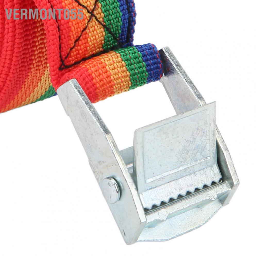 Vermont055 Lashing Strap Adjustable Zinc Iron Buckle Ratchet Tie Down with Quick Release Cam
