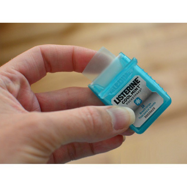 FGU [Hàng Mỹ] Miếng ngậm thơm miệng Listerine Pocketpaks (Vĩ 3 hộp x 24 miếng) 64 A40