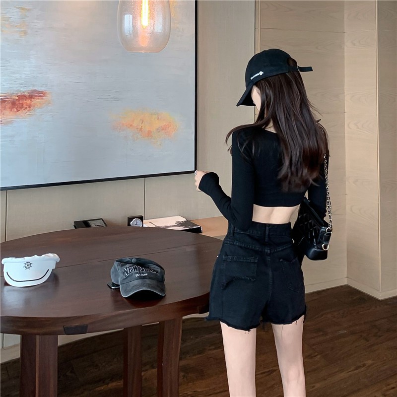 QUẦN SHORT JEANS NGẮN KHÓA KÉO NỮ DẠO PHỐ ULZZANG