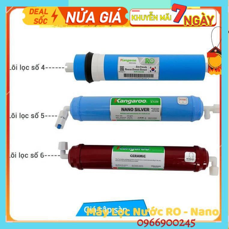 Giá Cực Sâu Giá Sốc Combo 3 lõi lọc nước Kangaroo số 4, 5, 6 👉 Lõi Lọc Số 456 Của Máy Lọc  Nước Kangaroo