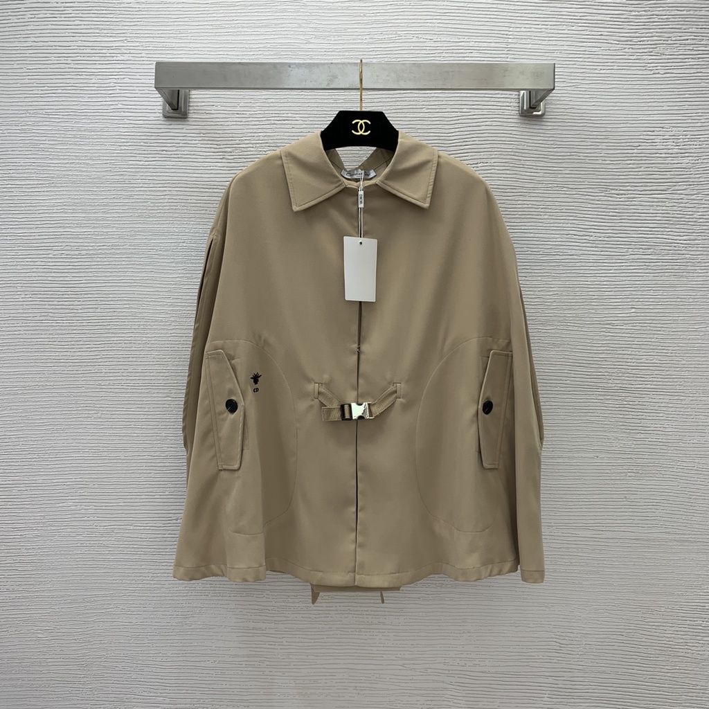 Áo khoác kaki nữ họa tiết thêu logo thời trang cao cấp Christian Dior CD phong cách vintage...