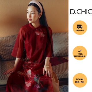 Áo Dài D.CHIC hoa chuông đỏ 1831615