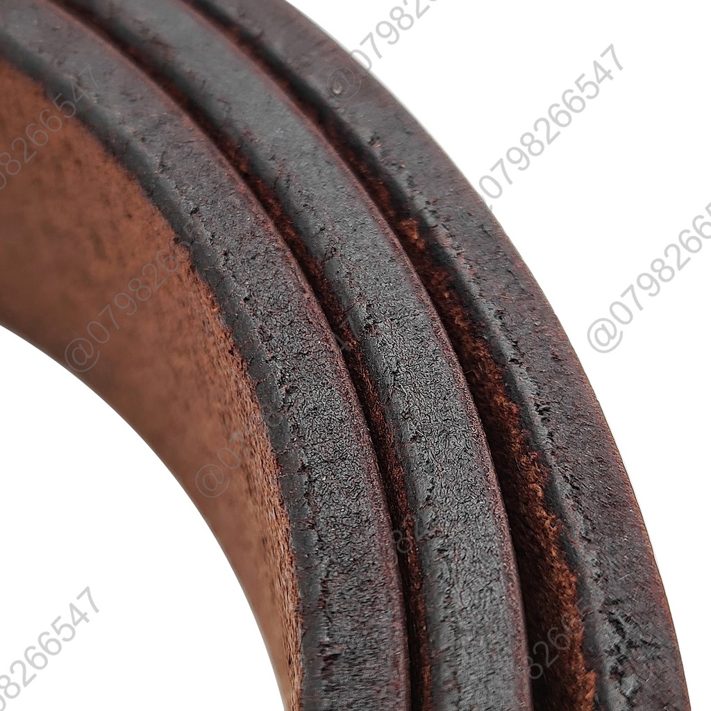 Thắt lưng nam da bò thật cao cấp DHM-342 | Đầu khoá kim đồng thau nguyên khối | Bảo hành 12 tháng