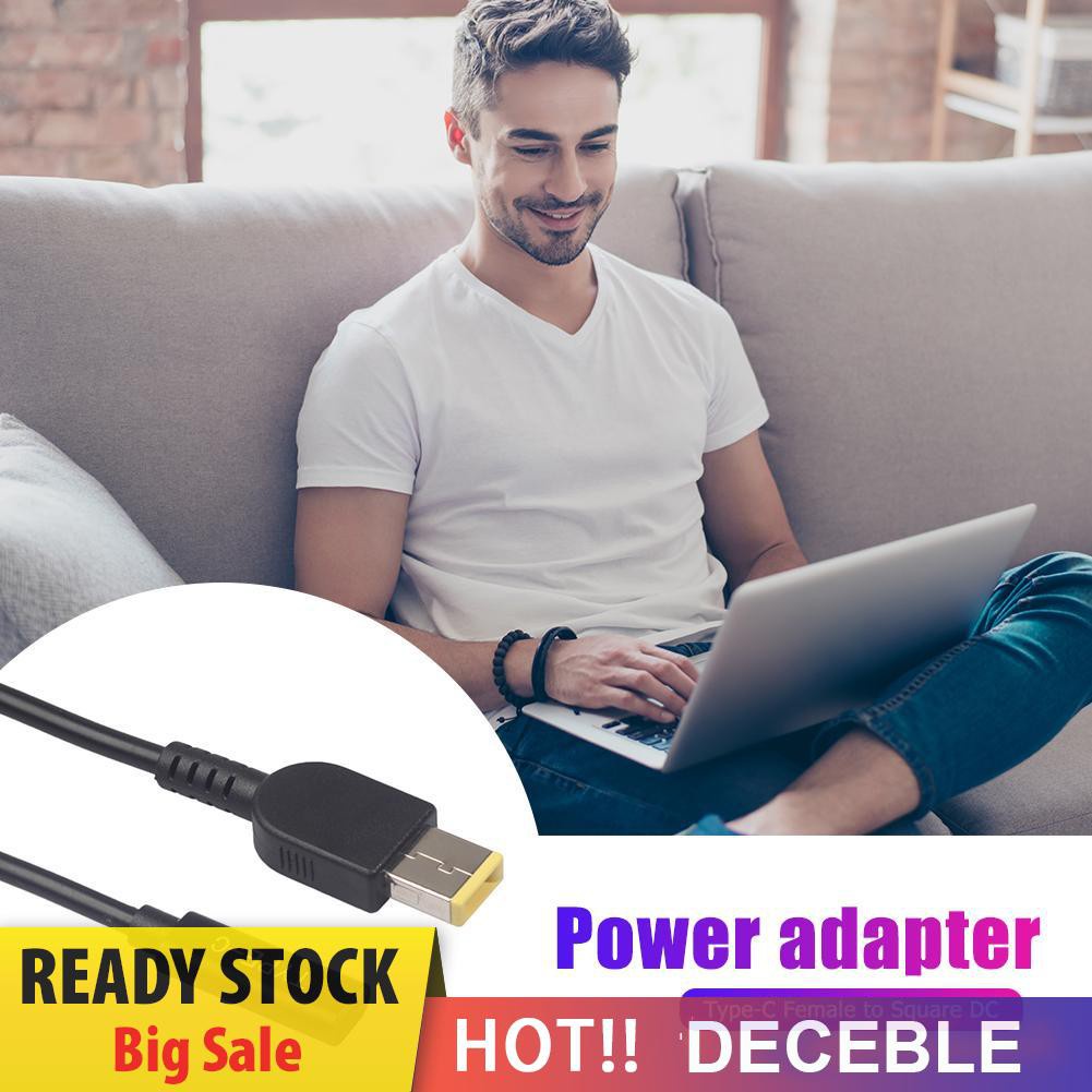 Cáp chuyển đổi cổng Type-C sang đầu DC PD vuông cho laptop Lenovo Thinkpad chất lượng cao