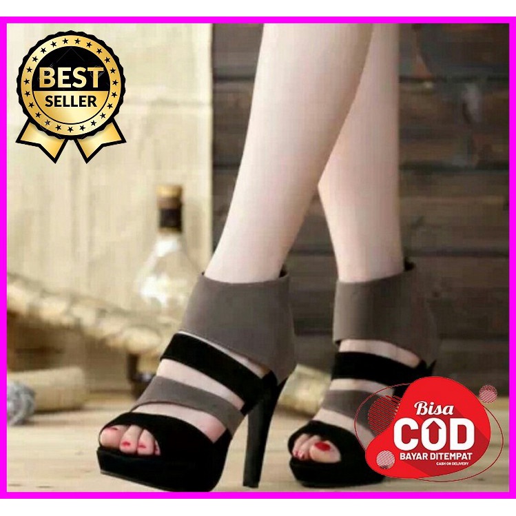 Giày cao gót màu xám nhạt Hils Sw42 RR660 Ns05 AbuHtmAbuAbu cho nữ tuổi teen