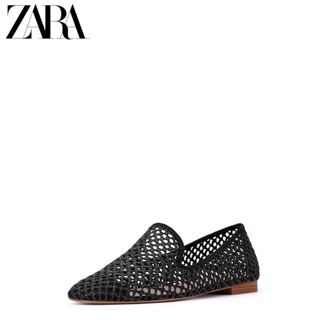 Slipon lưới đay màu đen hiệu Zara Auth 100%