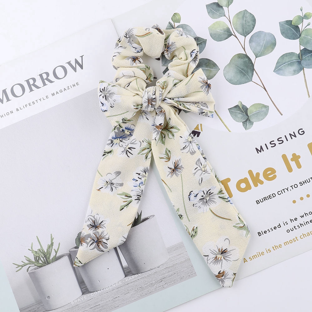 Dây Buộc Tóc Vải Chấm Bi Xinh Xắn Cho Nữ