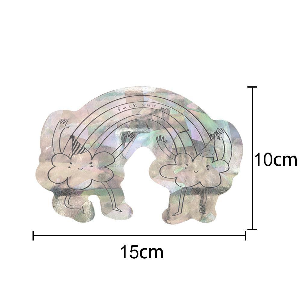 Miếng Dán Cửa Kính Tạo Hiệu Ứng 3D Hình Bướm Màu Cầu Vồng DIY Cho Trẻ Em