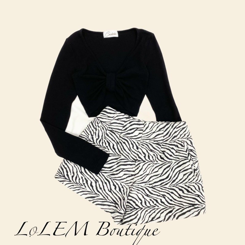 Set quần vằn áo nơ ngực-Dưới 52kg-Carotshop | BigBuy360 - bigbuy360.vn