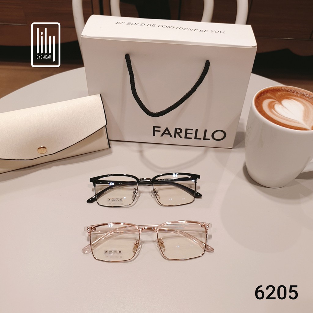 Gọng kính cận mắt vuông thời trang nam nữ Lilyeyewear chất nhựa dẻo cao cấp nhiều màu 6205 | BigBuy360 - bigbuy360.vn