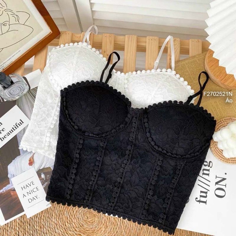 Áo ren croptop 2s a2702