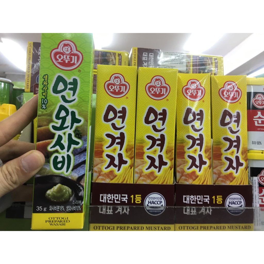 Mù tạt tuýp Wasabi/ mù tạt mật ong 35gr Ottogi Hàn Quốc